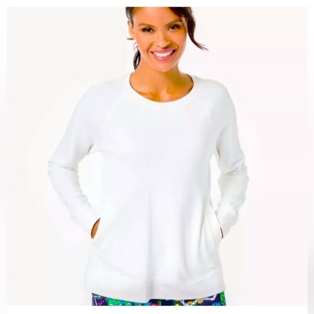 Lilly Pulitzer Sweatshirt Luxletic Pullover White